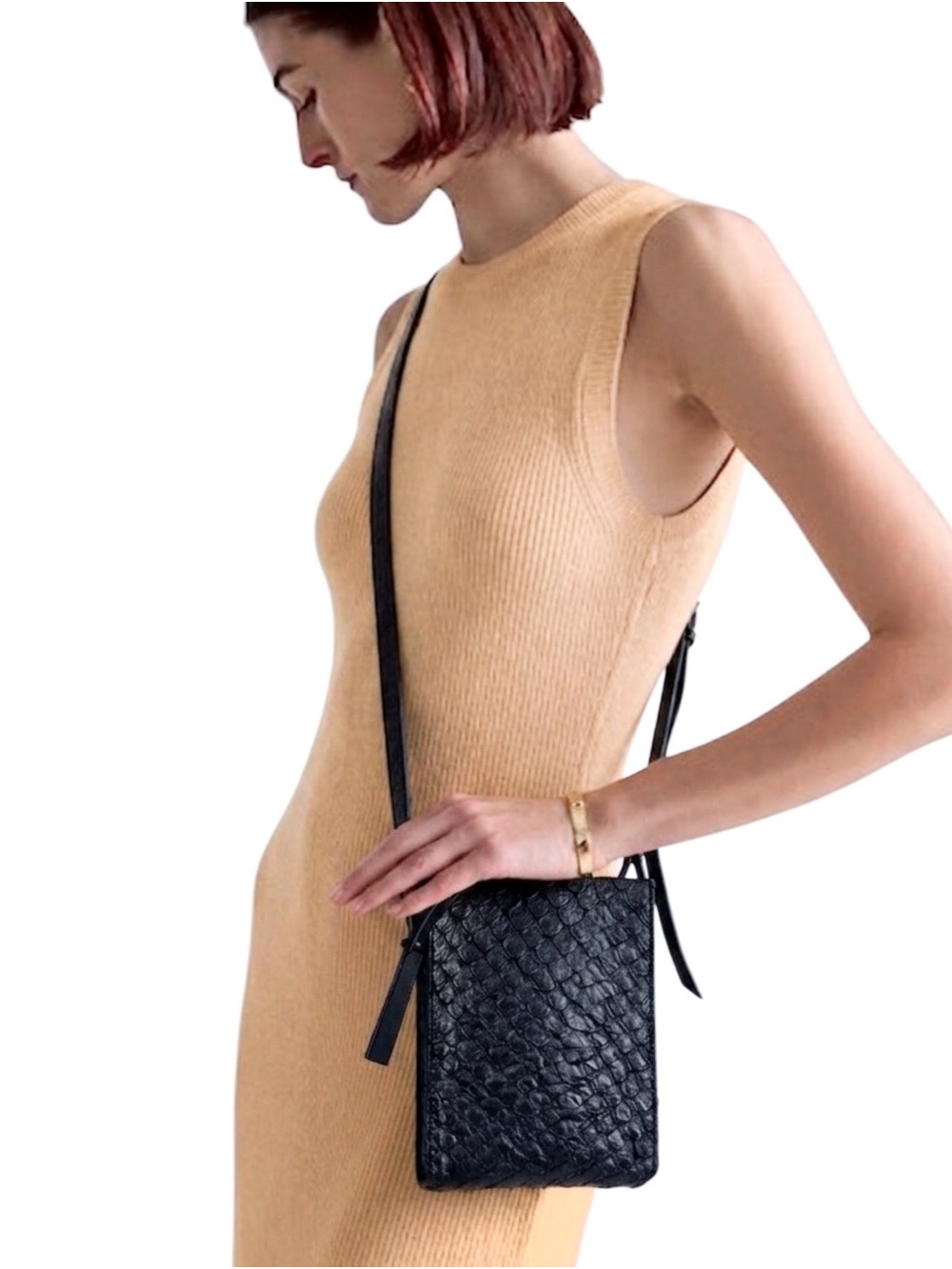 Osklen Pirarucu Mini Flat Bag — Black — New With Tags